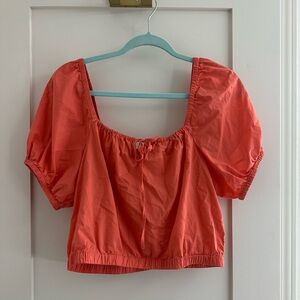 Universal Thread Coral Puff Sleeve Blouse